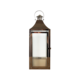 LARGE RECTANGLE BEATEN ROSE GOLD METAL LANTERN