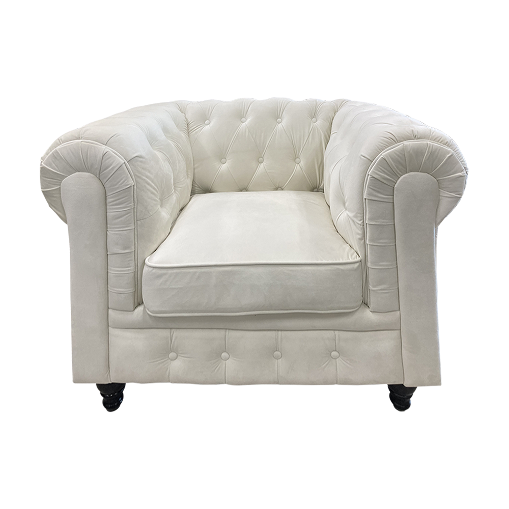 White 2025 chesterfield chair