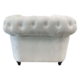 VELVET CHESTERFIELD 1 SEAT - WHITE