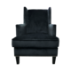 EDEN WINGBACK CHAIR IN BLACK VELVET