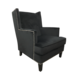 EDEN WINGBACK CHAIR IN BLACK VELVET