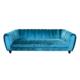 KARLI PEACOCK VELVET 3 SEAT SOFA