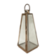 LARGE PYRAMID ROSE GOLD METAL LANTERN