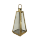 MEDIUM  PYRAMID GOLD METAL LANTERN