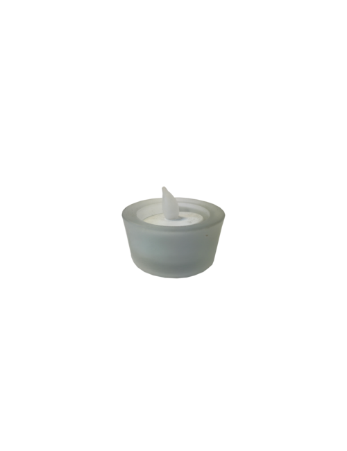 FROSTED WHITE TEALIGHT HOLDER