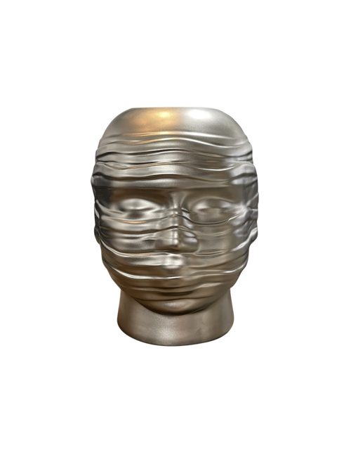 MATTE SILVER MUMMY HEAD