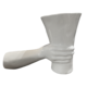 GLOSS WHITE VASE HELD BY FOREARM