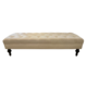 HARRISON RECTANGLE- WHITE VELVET OTTOMAN