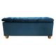 ABEL RECTANGLE STORAGE OTTOMAN - DARK AQUA VELVET