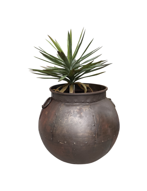 GRAND SAHAR ROUND IRON PLANTER