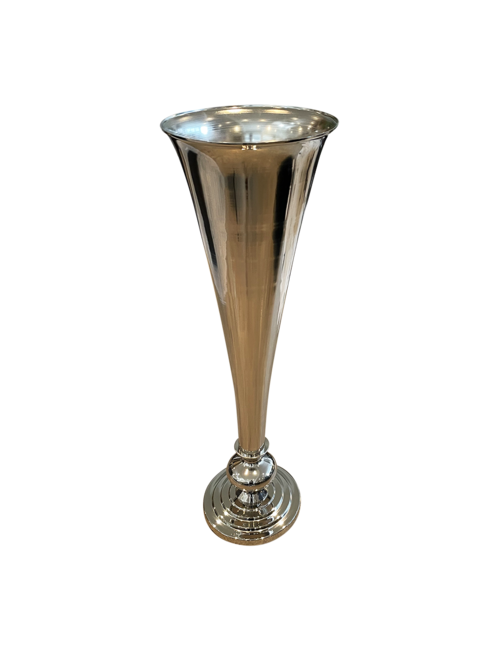 104cmh Nickel Plated Trumpet Vase