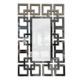 Rectangle Mirror with Square Cutout Frame Design