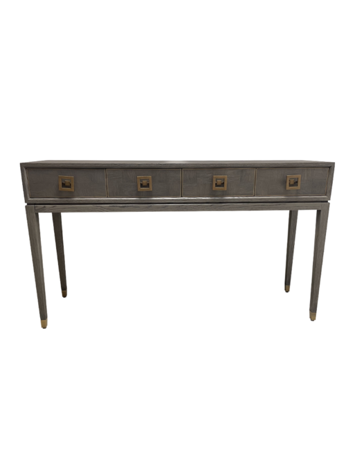 Grey Oak and Brass Console