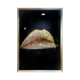 Gold Lips in Black/Gold Frame