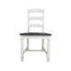 White Wood Black Pad Dining Chair