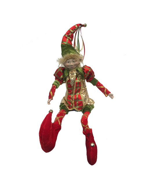 61CMH FLEXIBLE RED/GREEN POSABLE ELF