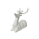 WHITE RESIN SITTING DEER