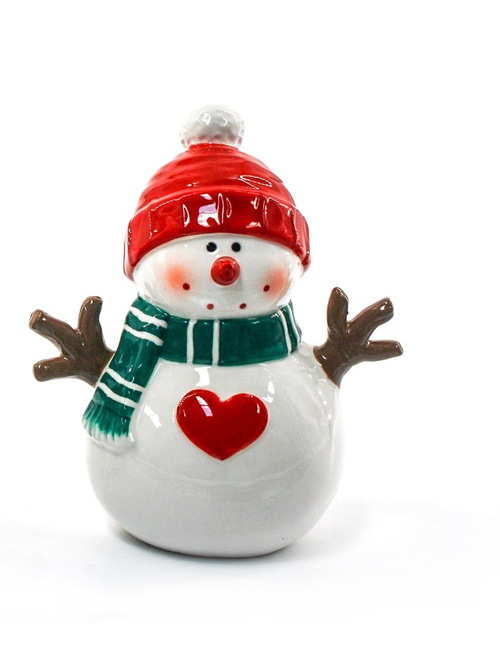 Ceramic Figurine Snowman  LGE 130mm 