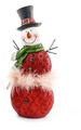 Red & Green II Fluffy Snowman  Large