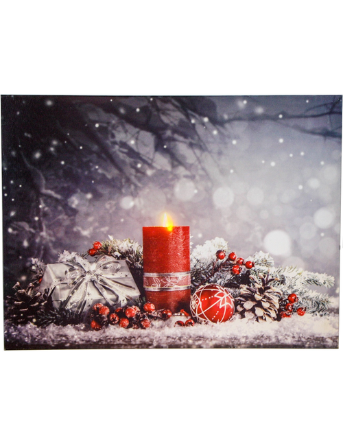 Light Picture 40 x 30 - Christmas Red Candle