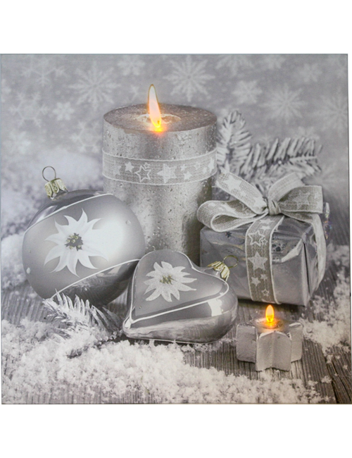 Light Picture 40 X 40 Silver Christmas