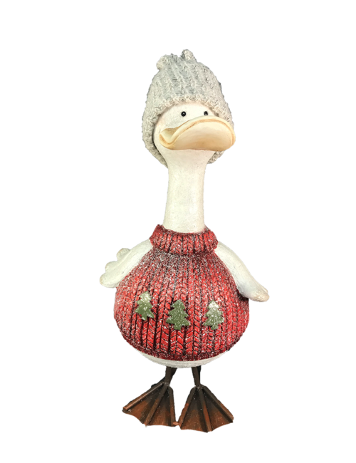 53CMH SANTA DUCK IN RED JUMPER