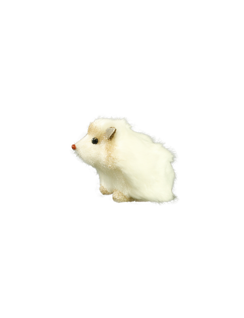 10CMH CROUCHING WHITE/GOLD HEDGEHOG