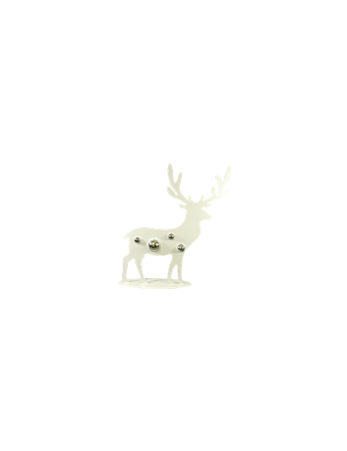 60CMH WHITE METAL DEER