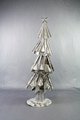 50CMH WHITE/SILVER METAL TREE