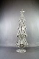 60CMH WHITE/SILVER METAL TREE