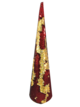 60CMH RED AND GOLD SEQUIN CONE