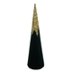 50CMH GREEN VELVET GOLD GLITTER CONE TREE