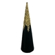 40CMH GREEN VELVET GOLD GLITTER CONE TREE