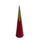 50CMH RED VELVET GOLD GLITTER CONE TREE