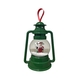 GREEN SNOWING LANTERN WITH SANTA