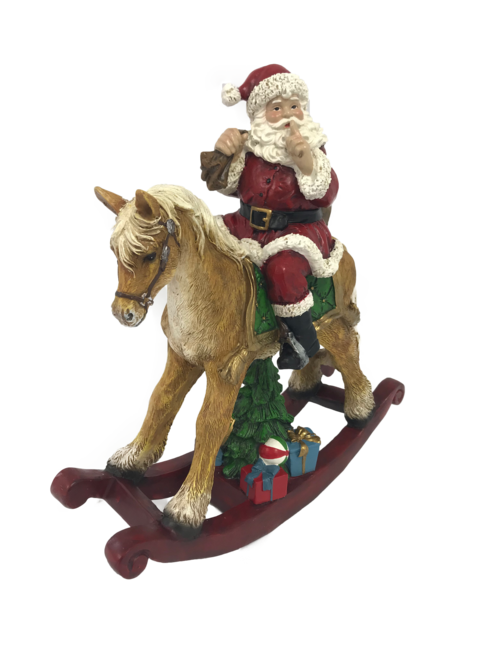 SANTA ON ROCKING HORSE