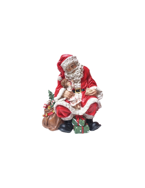 TRADITIONAL SANTA WITH CHILD ON KNEE