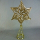 CHAMPAGNE GLITTER FLOWER TREE TOPPER