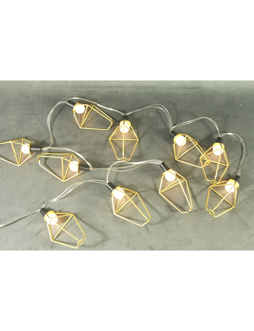 GOLD TRIANGULAR WIRE  BATTERY LIGHTS