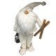 85CMH STANDING WHITE GNOME SANTA WITH SKI