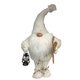 65CMH STANDING WHITE GNOME SANTA WITH SKI