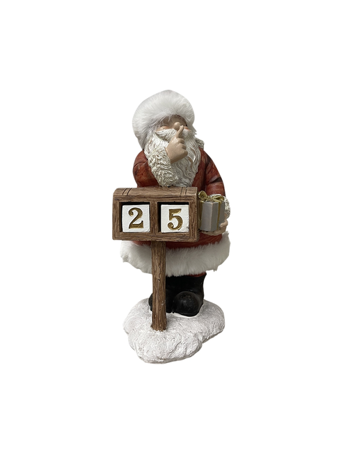 20CMH RESIN SANTA AND XMAS COUNTDOWN