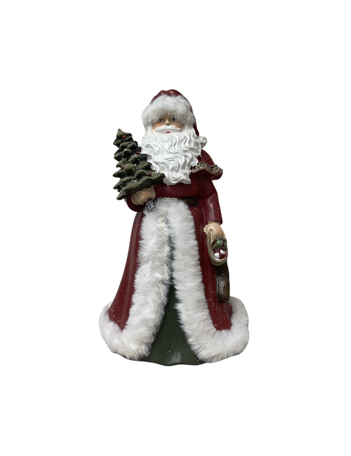 23CMH RESIN SANTA HOLDING TREE