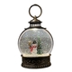 SMALL SNOWMAN IN OVAL LAMP SNOWGLOBE