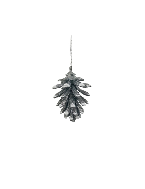 FROSTED PINECONE HANGER