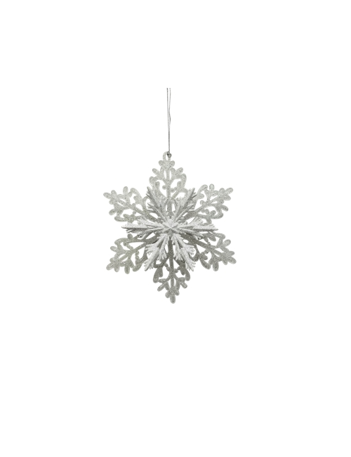 CLEAR SNOWFLAKE HANGER