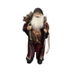 90CMH STANDING SANTA IN BURGANDY LONG COAT