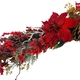 RED POINSETTIA/BEAD BERRY/CEDAR GARLAND