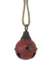 AGED RED METAL BALL BELL HANGING