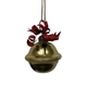 21CMH GOLD METAL BELL WITH RED RIBBON